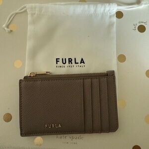 Furla Gray Card Holder